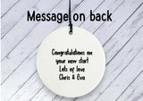 Flower Girl Proposal gift - Floral Personalised Ceramic circle