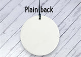 Wedding botanical Personalised Ceramic circle