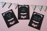 Premature Baby Journey Cards ® - Chalkboard Floral