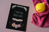 Premature Baby Journey Cards ® - Chalkboard Floral