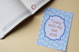 Blue Retro Premature Baby Journey Cards ®