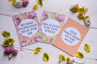 Bright Floral Breastfeeding Journey Cards ®