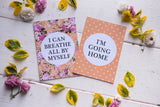 Bright Floral Premature Baby Journey Cards ®
