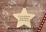 Wooden Colour In Doodle Star Ornament or magnet - Merry Xmas to the best Childminder