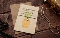 Printed Wooden Wish Bracelet Pineapple