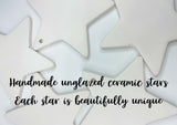 Ceramic Hanging Star Decoration 2021 Xmas rainbow