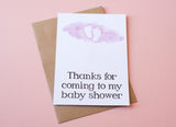A6 Postcard Print - Thanks Baby Shower