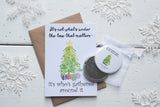 Christmas Gathered Around the Tree A6 Postcard