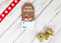 Reusable Gift Tag - Xmas Gnomes