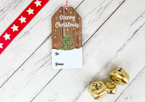 Reusable Gift Tag - Xmas tree