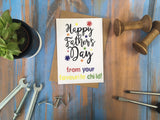 A6 Postcard Print - Happy Father's Day From Your Favourite Child
