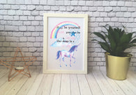 Card Print - Be A Unicorn
