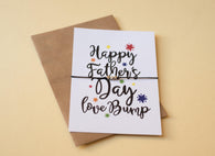 Happy Father's Day Love Bump A6 postcard print
