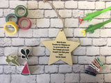 Wooden Star Ornament - If Teachers Were Flowers