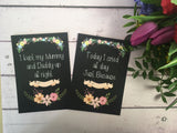 Alternative Baby Journey Cards ® Chalkboard Floral