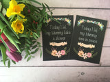 Alternative Baby Journey Cards ® Chalkboard Floral