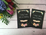 Alternative Baby Journey Cards ® Chalkboard Floral