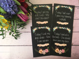 Alternative Baby Journey Cards ® Chalkboard Floral