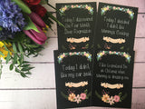 Alternative Baby Journey Cards ® Chalkboard Floral