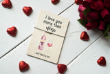 Printed Wooden Wish Bracelet - I Love You More Than Wine