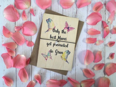 Wooden Wish Bracelet - Mums promoted to Gran