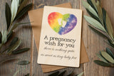 Printed Wooden Wish Bracelet - Rainbow Pregnancy Wish