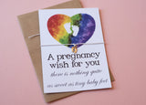 A6 Postcard Print - Rainbow Pregnancy Wish