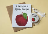 A6 postcard print - Teacher Apple