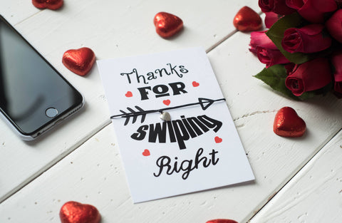 A6 Postcard Print Thanks For Swiping Right - Valentines Day