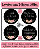 Developmental Journey Stickers - Chalkboard Floral