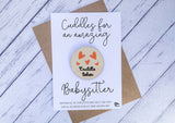 Wooden cuddle Token - Cuddles for an amazing Babysitter