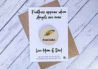 Wooden pocket token card Feathers Appear