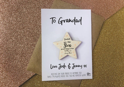 Grandpas are like Stars magnet card