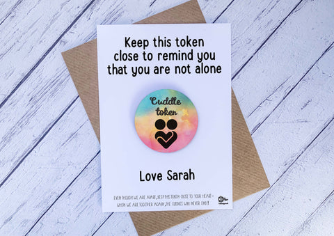 Cuddle Token - Rainbow hug design