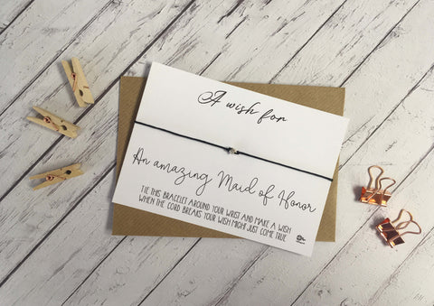 Wish Bracelet - Birthday Wish Amazing Maid of Honor