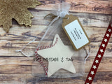 Ceramic Hanging Star Decoration Child's name penguin