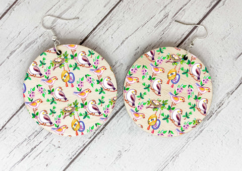 Easter Earrings vintage bird