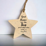Great Nannies are like stars wooden ornament