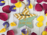 Star Ornament - Bright & Gold Geometric Baby Announcment