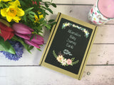 Alternative Baby Journey Cards ® Chalkboard Floral