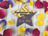 Star Ornament - Bright & Gold Geometric Baby Announcment