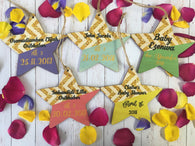 Star Ornament - Bright & Gold Geometric Baby Announcment