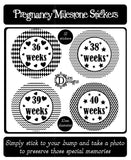 Pregnancy Journey Stickers - Monochrome