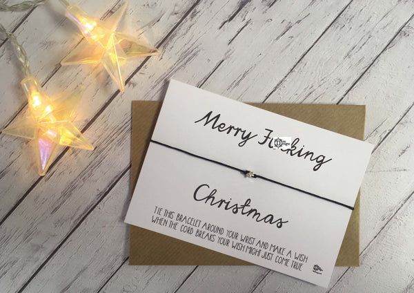 Sweary Wish Bracelet Merry F*cking Christmas