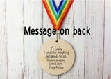World's Best Dad printed wooden medal